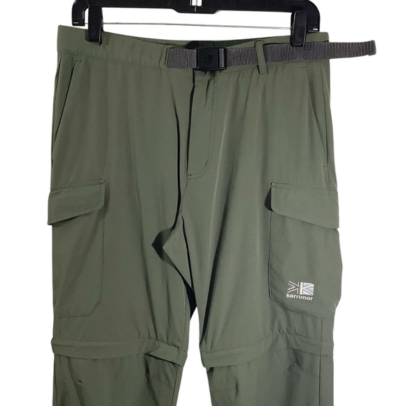 Karrimor Men's Army Green Outdoor Cargo Convertible Pants - Picture 2 of 8